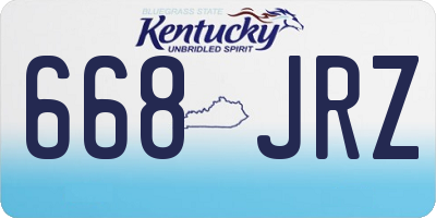 KY license plate 668JRZ