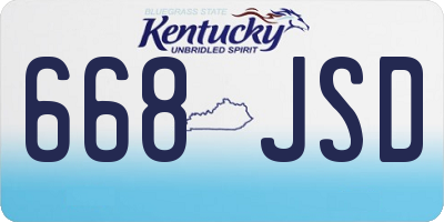 KY license plate 668JSD