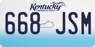 KY license plate 668JSM