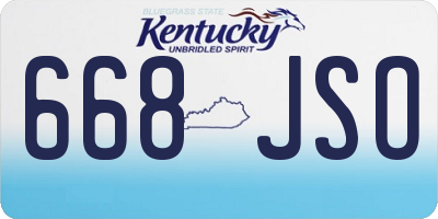 KY license plate 668JSO