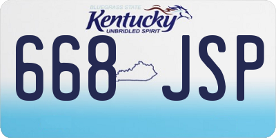 KY license plate 668JSP