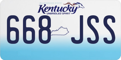 KY license plate 668JSS