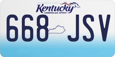 KY license plate 668JSV