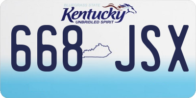 KY license plate 668JSX