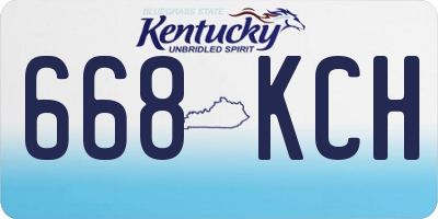 KY license plate 668KCH