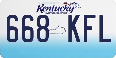 KY license plate 668KFL