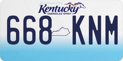 KY license plate 668KNM