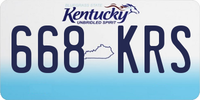 KY license plate 668KRS