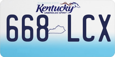 KY license plate 668LCX