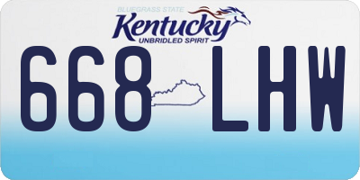 KY license plate 668LHW