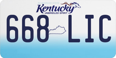 KY license plate 668LIC