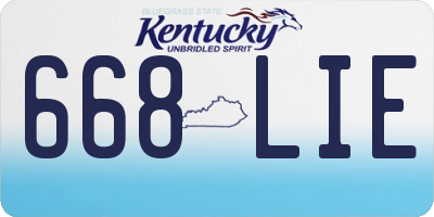 KY license plate 668LIE
