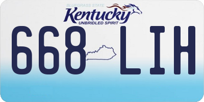 KY license plate 668LIH