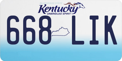KY license plate 668LIK