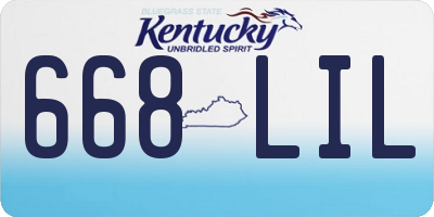 KY license plate 668LIL