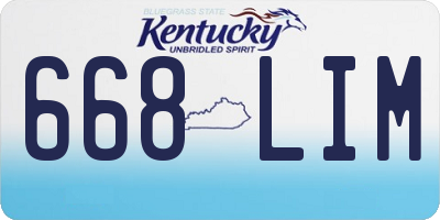 KY license plate 668LIM