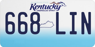 KY license plate 668LIN