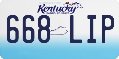 KY license plate 668LIP