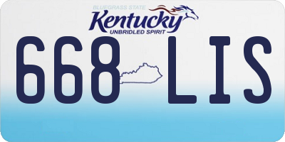 KY license plate 668LIS