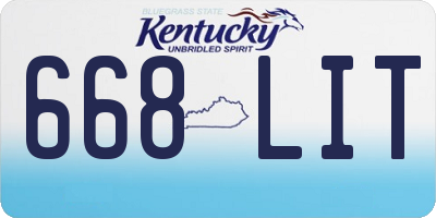 KY license plate 668LIT