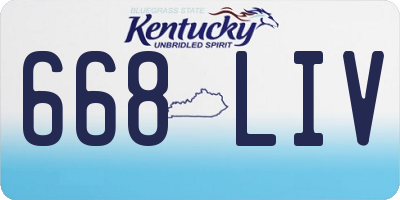 KY license plate 668LIV