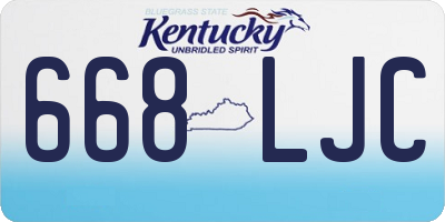 KY license plate 668LJC