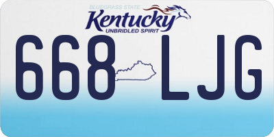 KY license plate 668LJG