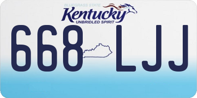 KY license plate 668LJJ