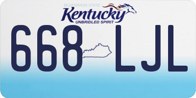 KY license plate 668LJL