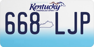KY license plate 668LJP