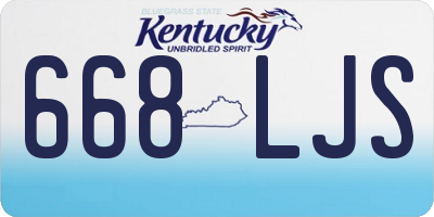 KY license plate 668LJS