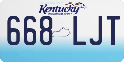 KY license plate 668LJT