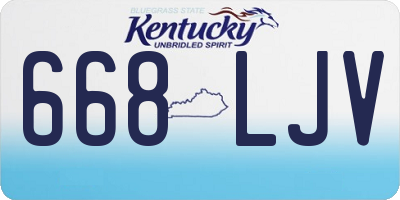 KY license plate 668LJV