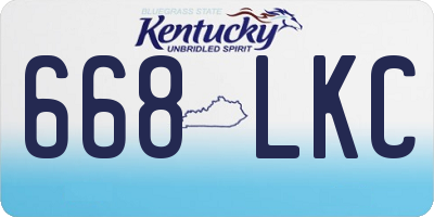 KY license plate 668LKC