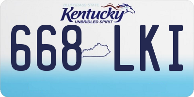 KY license plate 668LKI