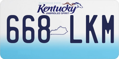 KY license plate 668LKM