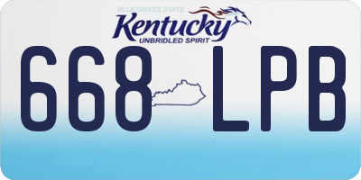 KY license plate 668LPB