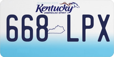 KY license plate 668LPX