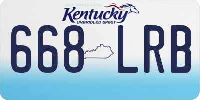 KY license plate 668LRB