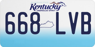KY license plate 668LVB