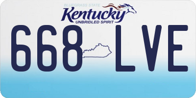 KY license plate 668LVE