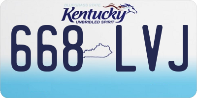 KY license plate 668LVJ