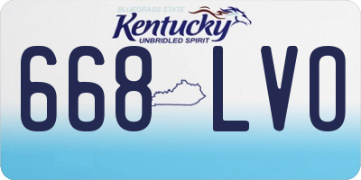 KY license plate 668LVO