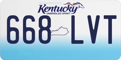 KY license plate 668LVT