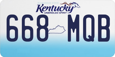 KY license plate 668MQB