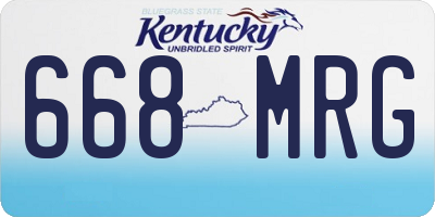 KY license plate 668MRG