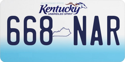 KY license plate 668NAR