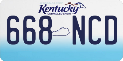 KY license plate 668NCD