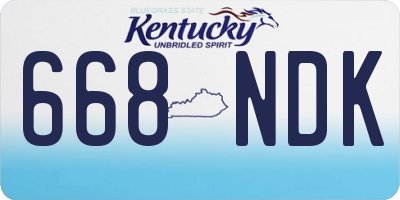 KY license plate 668NDK