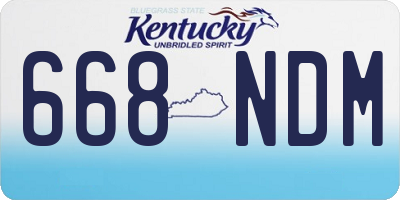 KY license plate 668NDM